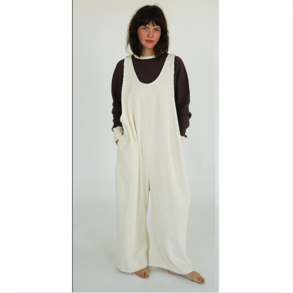 State Corduroy Velvet Sleeveless Jumpsuit L/XL